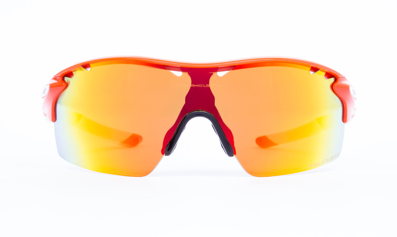 Oakley hot RadarLock XL Blades Blood Orange with Persimmon Vented Glasses